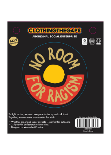 No Room For Racism Sticker