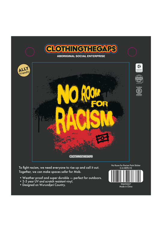 No Room For Racism Paint Sticker