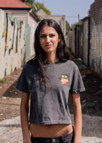 No Room For Racism Boxy Crop Tee - Vintage Black