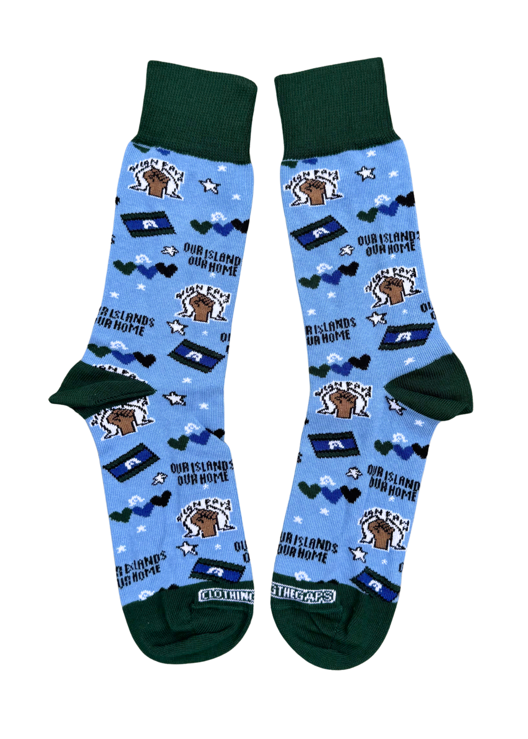 Our Island Our Home dress socks Clothing The Gaps  Torres Strait Islands Australian Made Climate