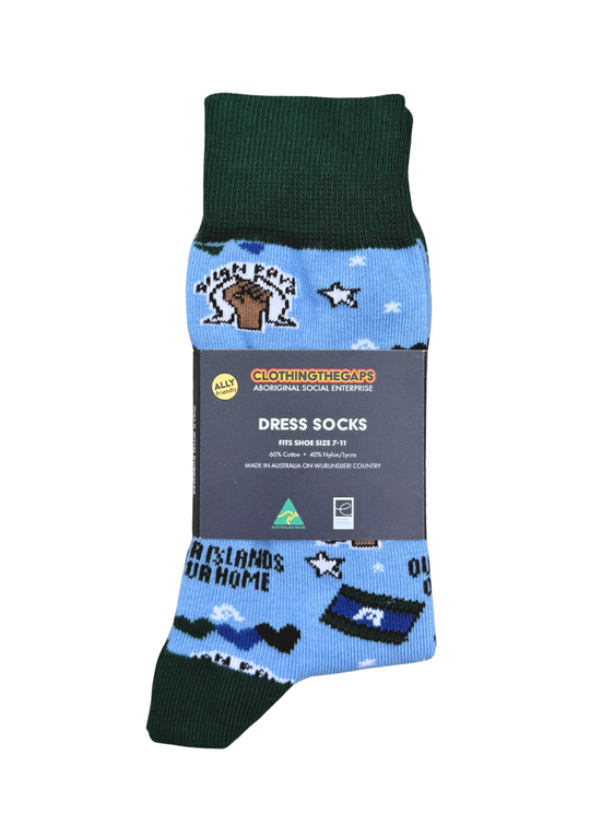 Our Island Our Home dress socks Clothing The Gaps  Torres Strait Islands Australian Made