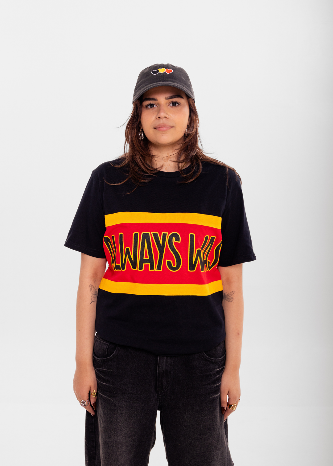 Australian Made Power Aboriginal tee with Always Was Always Will Be print Clothing The Gaps 