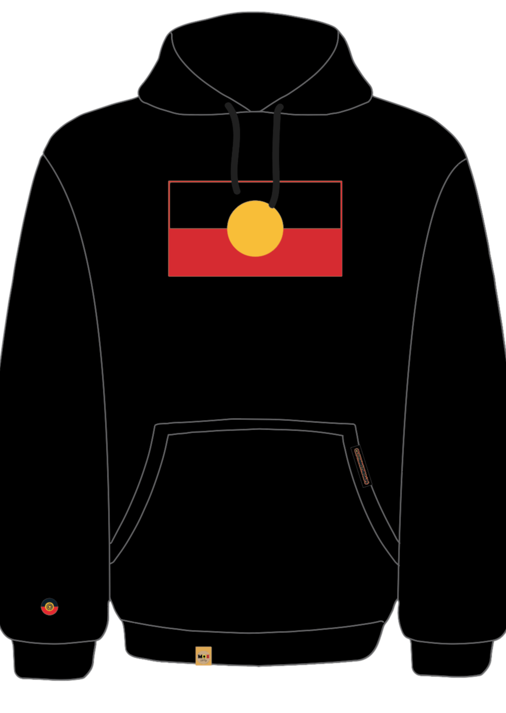 Clothing The Gaps NAIDOC 2024 Blak Loud Proud Hoodie Aboriginal Flag