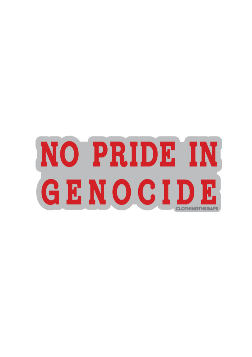 No pride in genocide pin clothing the gapss