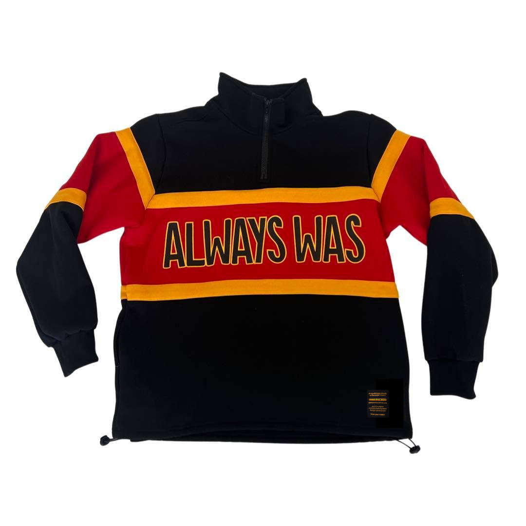 Aboriginal Jumper — Always Was Always Will Be Power Rugby Jumper — Clothing The Gaps Australian Made - flat lay